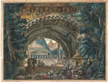 Фунтусов К.М.
Эскиз декорации. Копия с оригинала Л.-Ж. Депре
Россия. 1790-е
Бумага, акварель, гуашь
